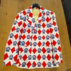 Pabst Blue Ribbon beer suit